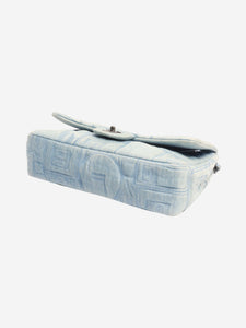 Chanel Blue 2016 jumbo denim perfume Classic Single Flap bag