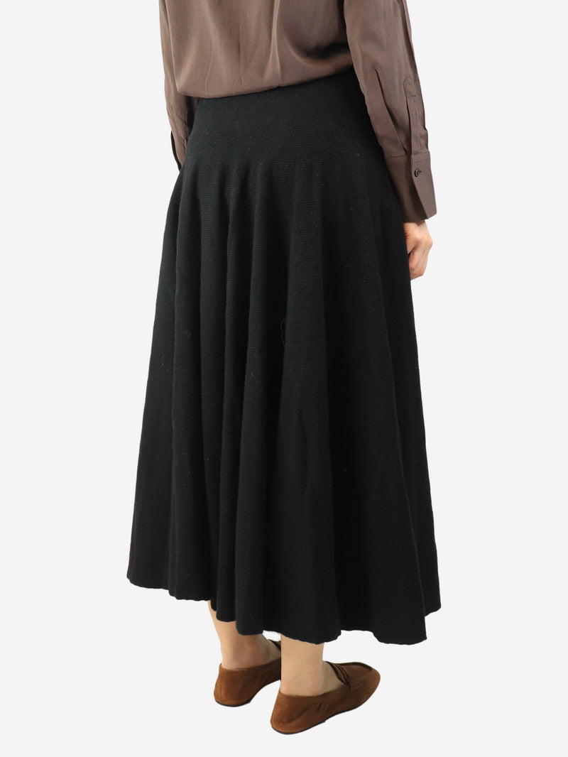 Black wool midi skirt - size UK 10 Skirts Marni 
