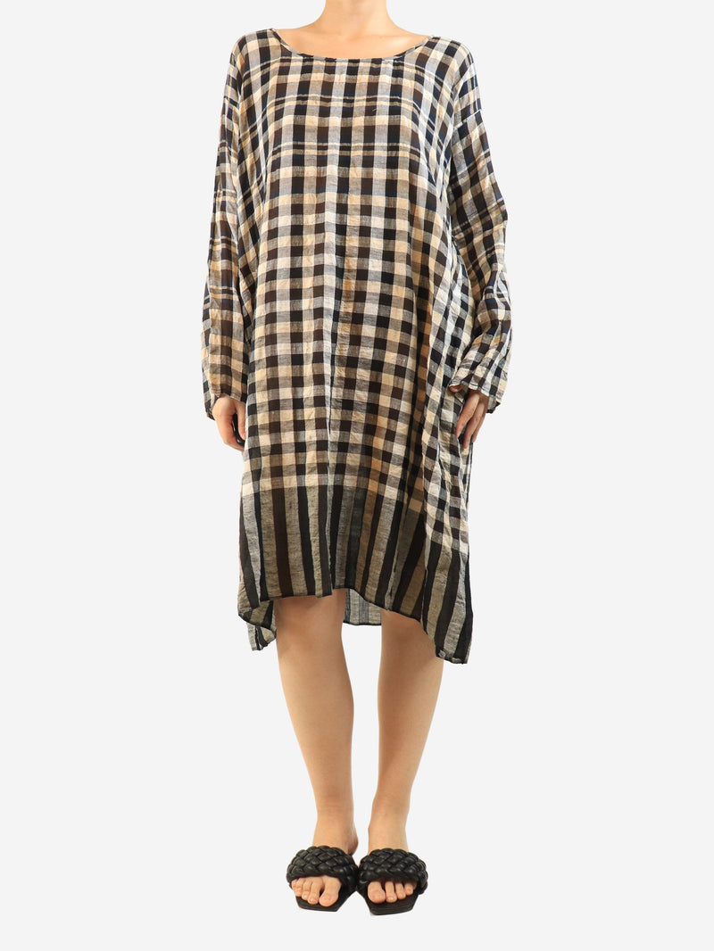 Blue check dress - size L Dresses Dosa 