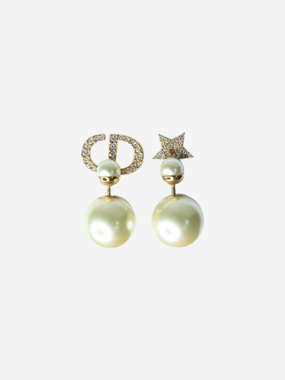 Gold double pearl tribales earrings - size Earrings Christian Dior 