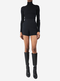Black wool and silk blend shorts - size UK 4 Shorts Valentino 
