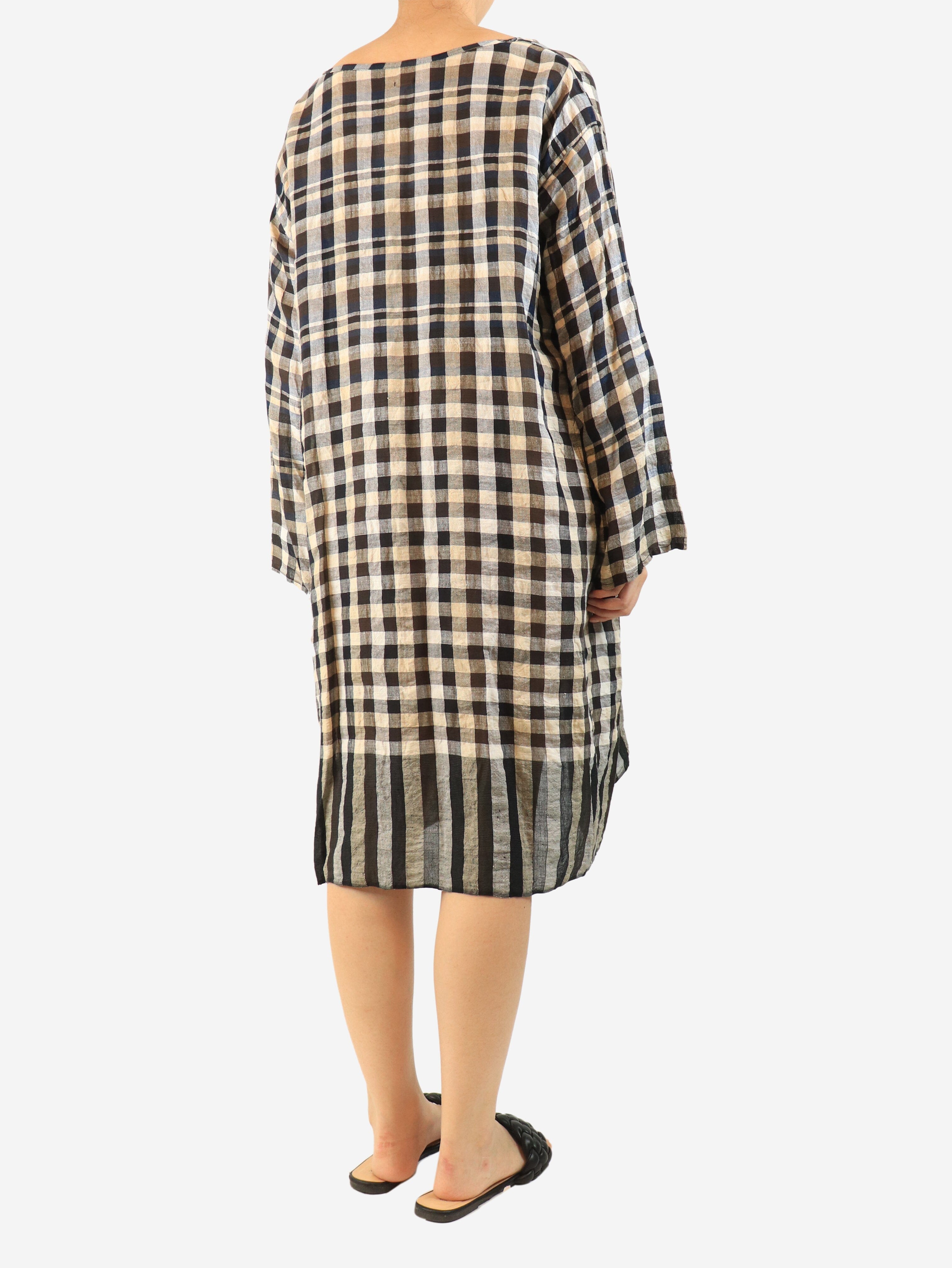 Blue check dress - size L Dresses Dosa 