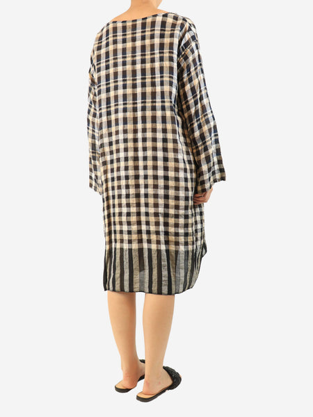 Blue check dress - size L alternate image