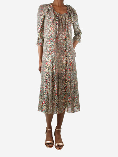 Multicolour printed neck-tie dress - size UK 6 Dresses See By Chloe 