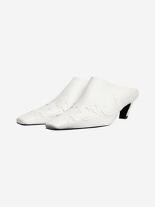 Khaite White Western leather mules - size EU 38