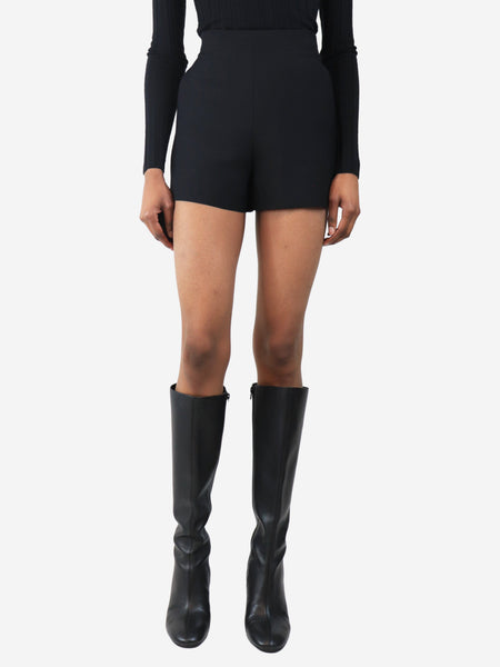 Black wool and silk blend shorts - size UK 4 product image