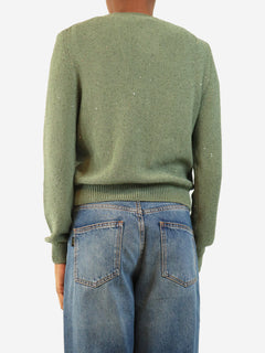 Green sequin knit top and cardigan set - size UK 8 Sets Divine Cashmere 