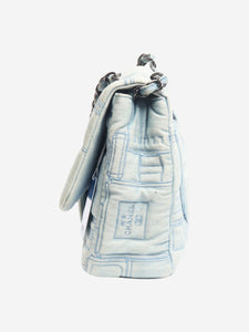 Chanel Blue 2016 jumbo denim perfume Classic Single Flap bag