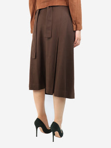 Vince Brown wrap skirt - size UK 10