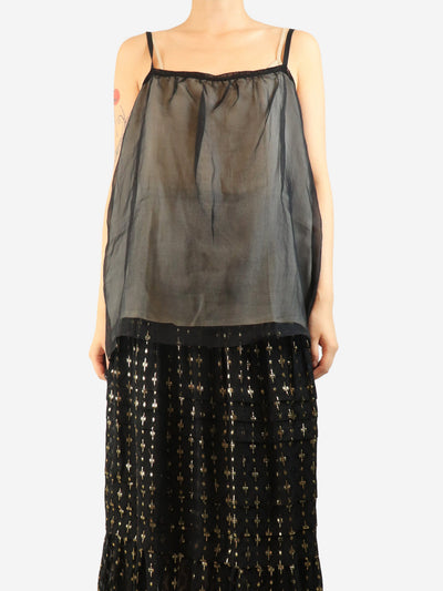 Black sheer cami top - size L Dresses Dosa 