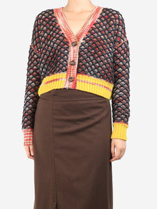 Missoni Black and red cropped cardigan - size S