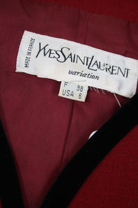 Saint Laurent Dark red buttoned jacket - size UK 10