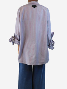 Prada Light blue striped pocket shirt - size UK 6