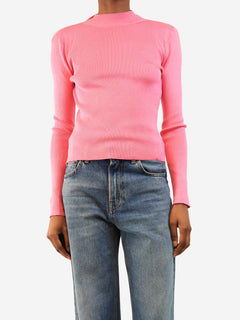 Pink ribbed long sleeve top - size S Tops Oscar De La Renta 