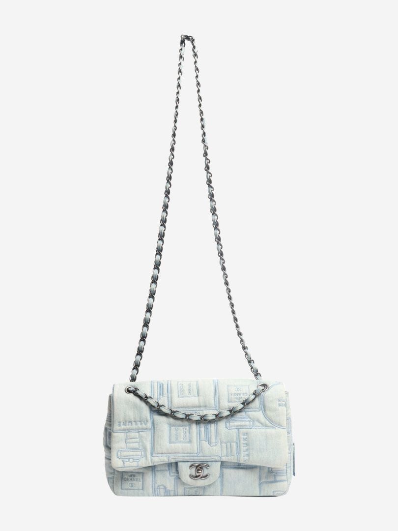 Blue 2016 jumbo denim perfume Classic Single Flap bag Shoulder bags Chanel 