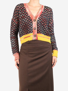 Missoni Black and red cropped cardigan - size S