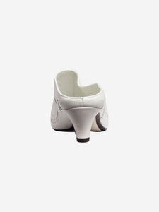 Khaite White Western leather mules - size EU 38