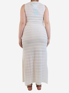 Melissa Odabash White crochet maxi slip dress - size M