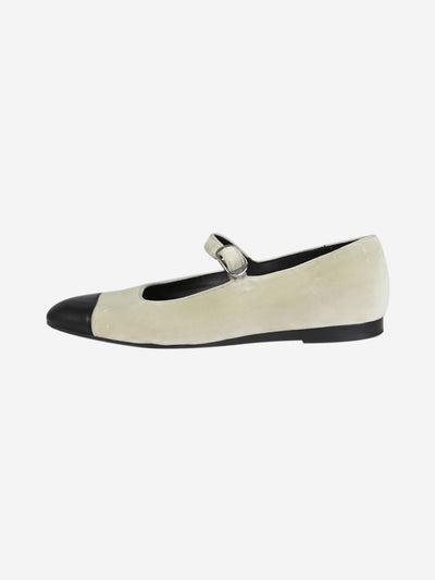 Light grey velvet Mary Jane ballet flats - size EU 42 Flat Shoes Le Monde Beryl 