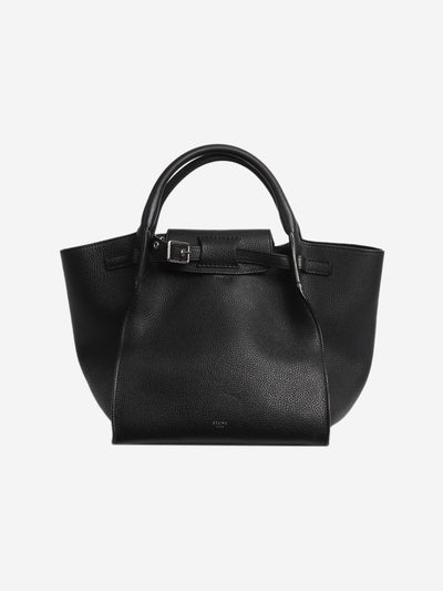 Black silver hardware top handle satchel Top Handle Bags Celine 