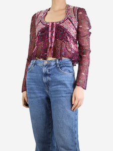 Isabel Marant Purple embellished crop top - size UK 8