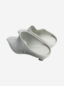 Khaite White Western leather mules - size EU 38