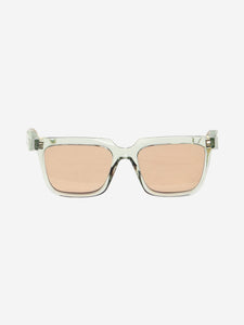 Prada Green transparent square-frame sunglasses
