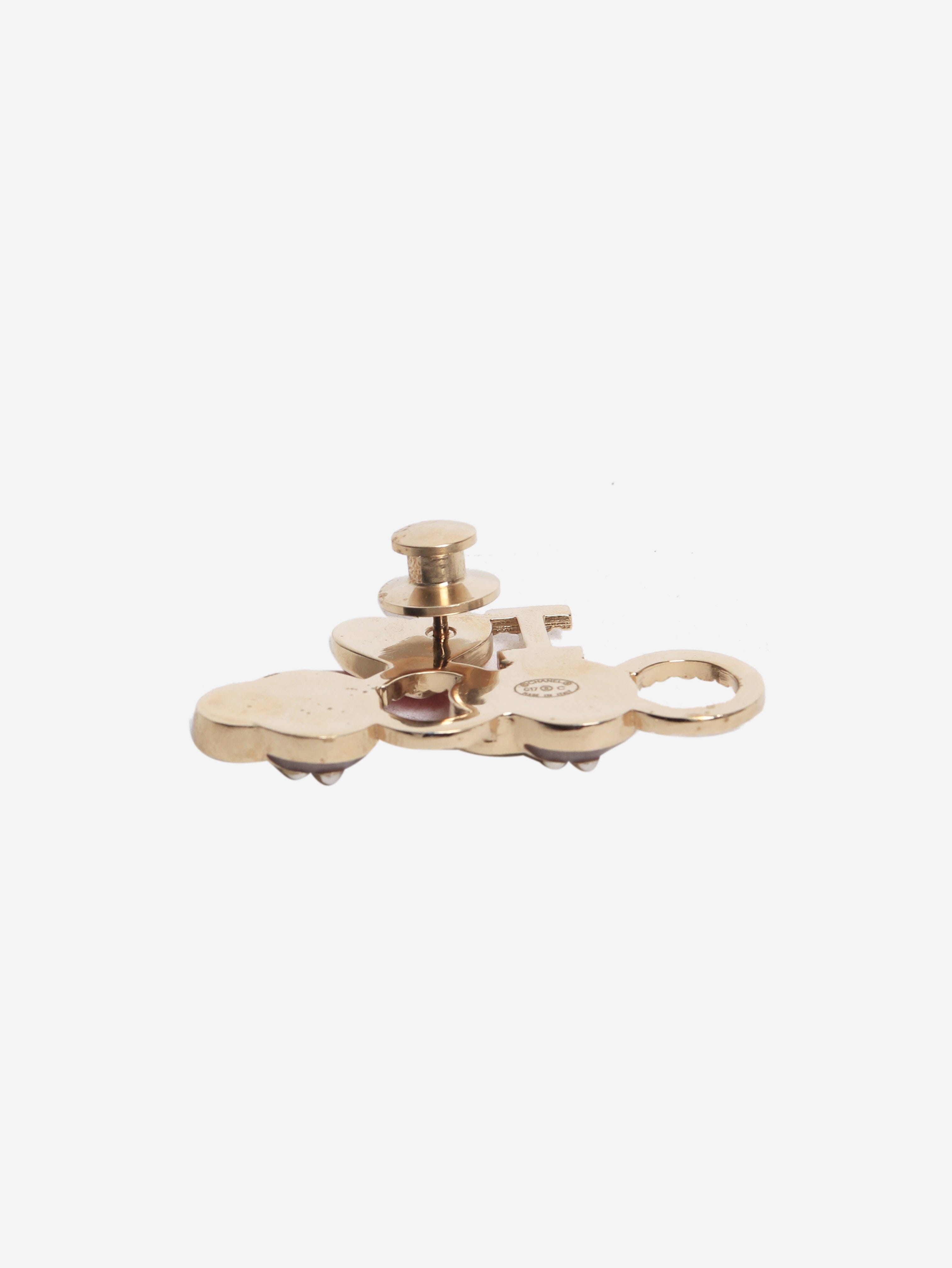 Gold I Love Coco motif pin brooch Brooches Chanel 