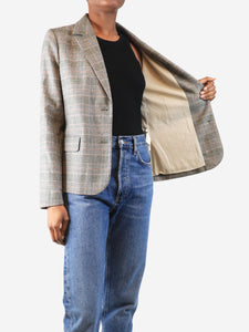 Bonpoint Grey check jacket - size UK 6