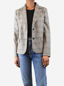 Bonpoint Grey check jacket - size UK 6