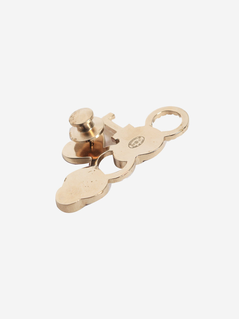 Gold I Love Coco motif pin brooch Brooches Chanel 