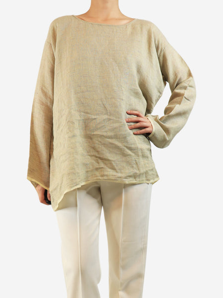 Oatmeal linen tunic - size XL product image