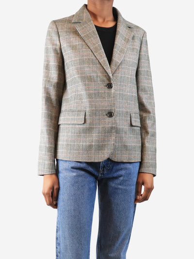 Grey check jacket - size UK 6 Coats & Jackets Bonpoint 