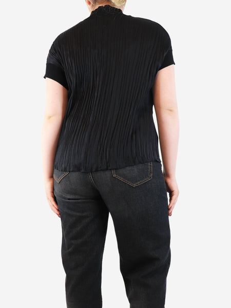 Black plisse top - size M alternate image