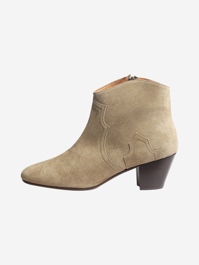 Taupe Dicker suede ankle boots - size EU 39