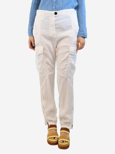 White lightweight combat trousers - size UK 12 Trousers Acne Studios 