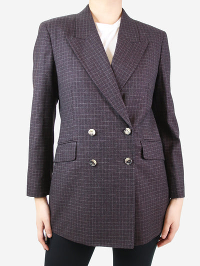 Brown double-breasted check blazer - size IT 44 Coats & Jackets Gabriela Hearst 