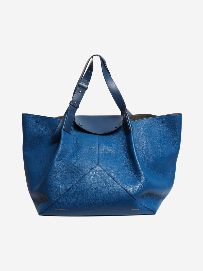 Blue large leather tote bag Tote Bags Victoria Beckham 