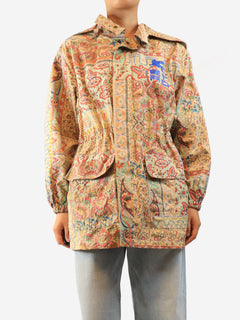 Multicolour floral rain jacket - size UK 10 Coats & Jackets Etro 