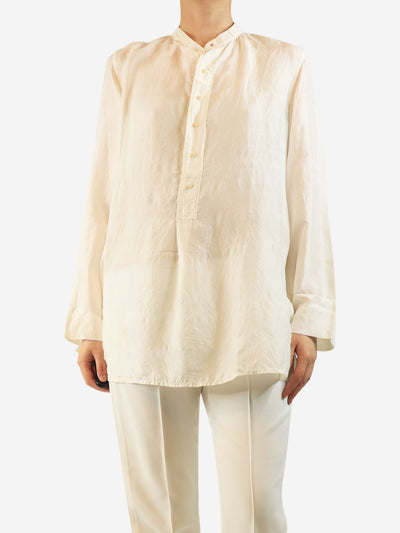 White silk shirt - size L Tops Dosa 