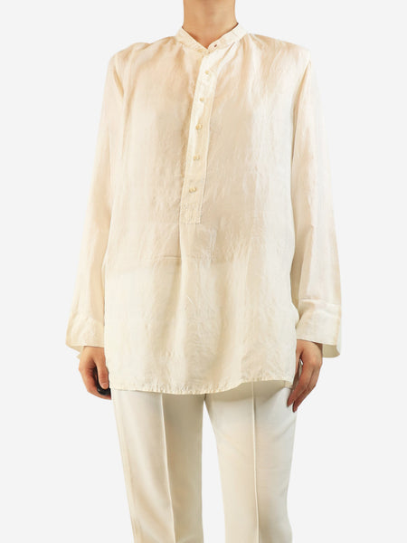 White silk shirt  - size L product image