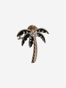 Gold and black palm tree pin brooch Brooches Chanel 