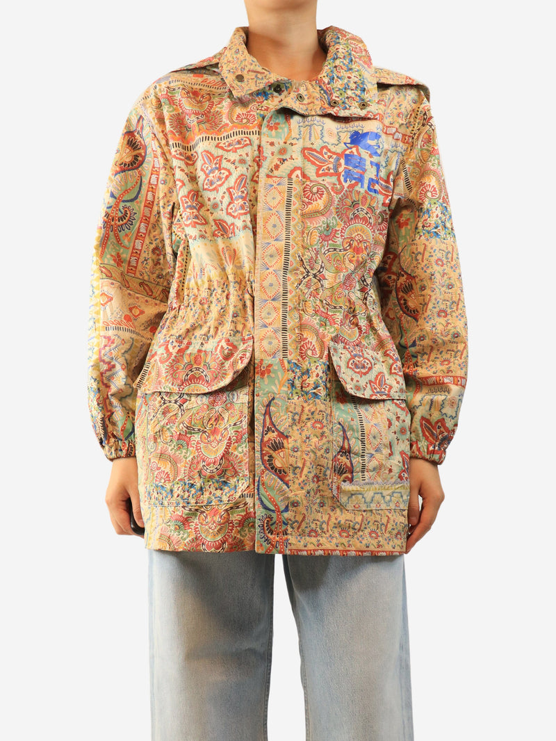 Multicolour floral rain jacket - size UK 10 Coats & Jackets Etro 