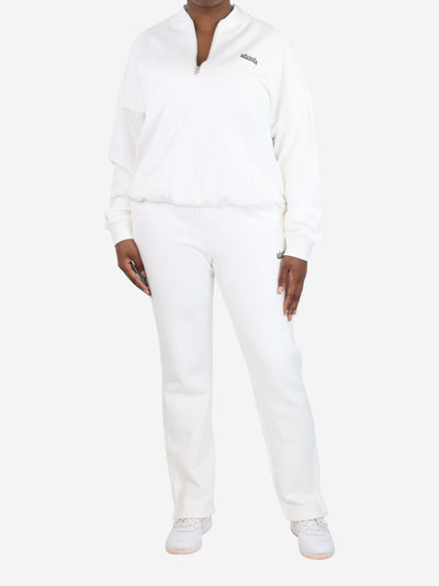 White half-zip pullover and jogger set - size M Sets Adanola 