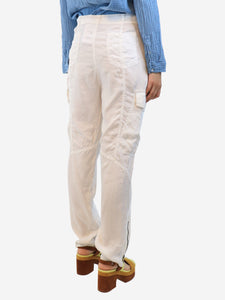 Acne Studios White lightweight combat trousers - size UK 12