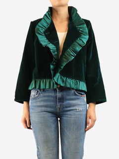 Dark green Dune velvet jacket - size UK 14