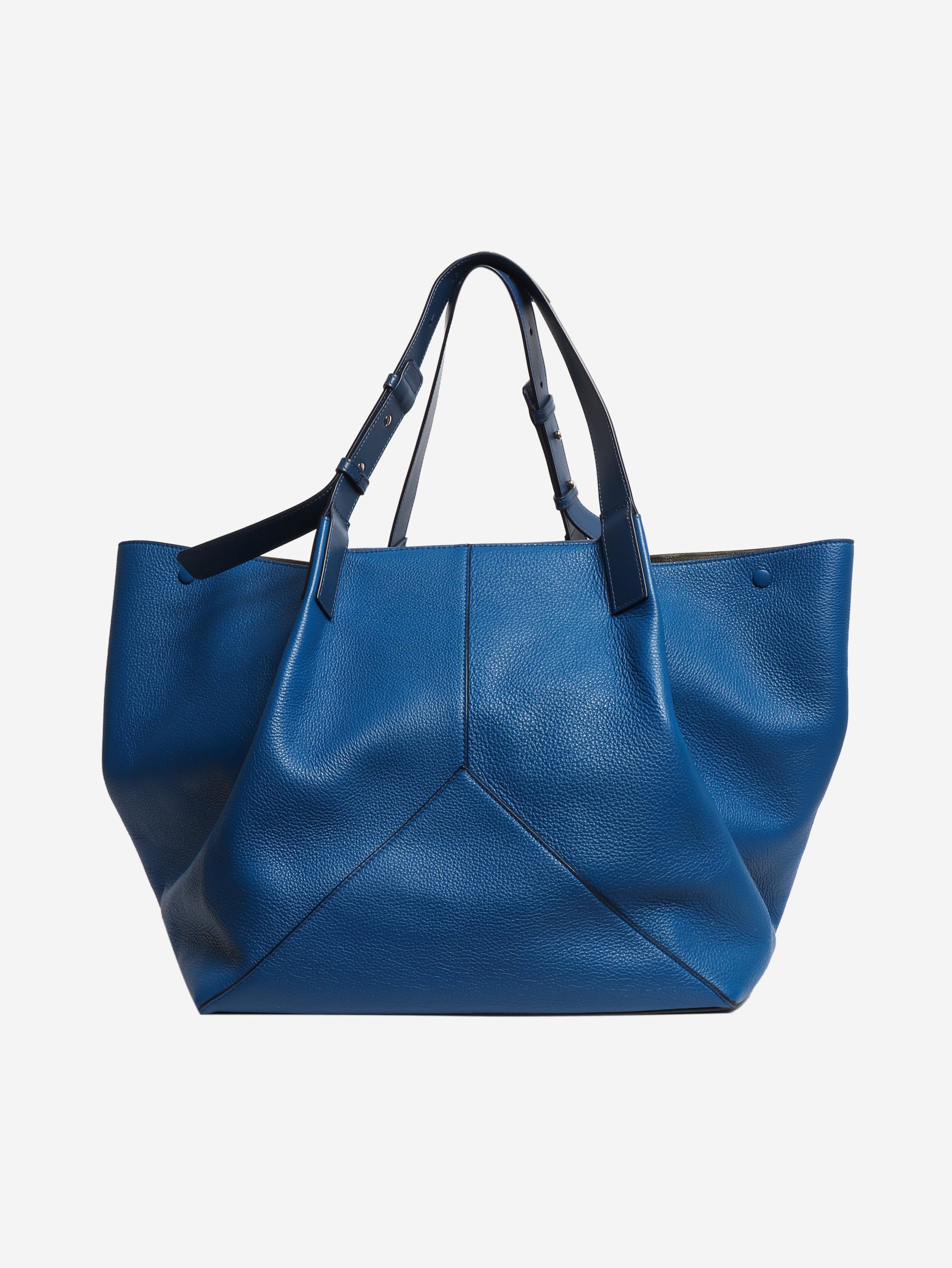 Blue large leather tote bag Tote Bags Victoria Beckham 