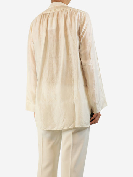 White silk shirt  - size L alternate image