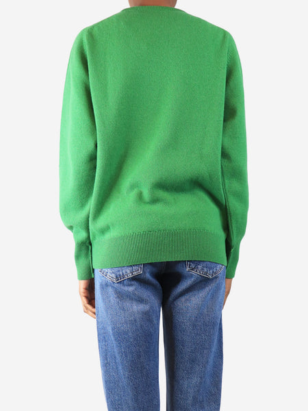 Green cashmere jumper - size XS alternate image