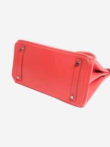 Hermes Red Birkin 30 bag in Togo leather